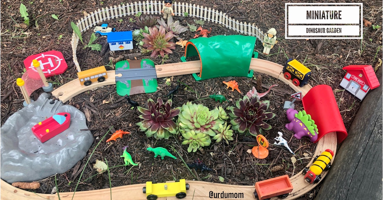 miniature dinosaur garden